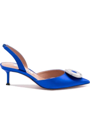 Aquazzura 50 mm Crystal Hoop Sling slingback