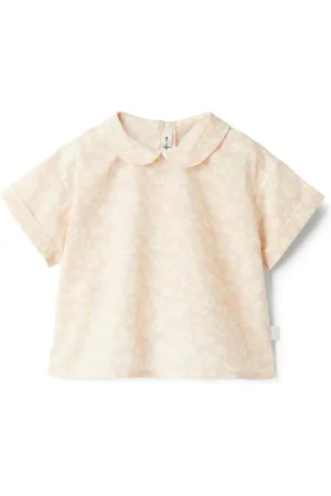 Il gufo Katoenen shirt met bloemen