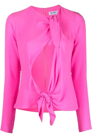 The Attico Blouse met gestrikte voorkant