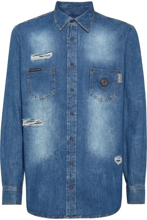 Philipp Plein Overhemd met gerafeld