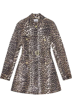 Ganni Denim jurk met luipaardprint