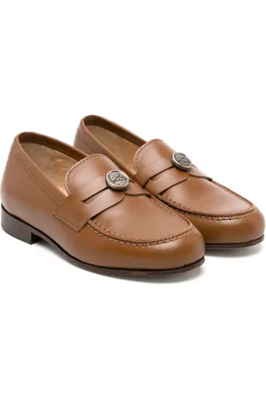 Etro Leren loafers met Pegaso