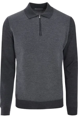 corneliani Gebreid poloshirt