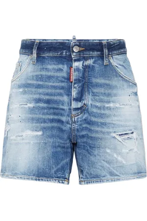 Dsquared2 Shorts met gerafeld effect