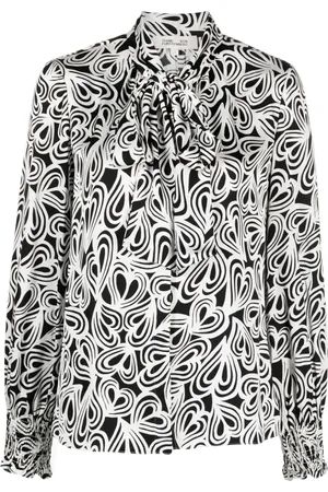 Diane von Furstenberg Blouse met hartpatroon