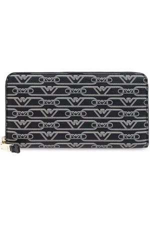 Emporio Armani Portemonnee met jacquard en rits