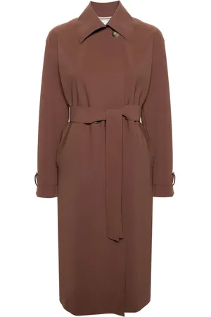 Harris Wharf London Trenchcoat met gespreide kraag en ceintuur