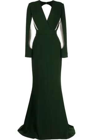 Elie saab Crêpe avondjurk met uitgesneden details
