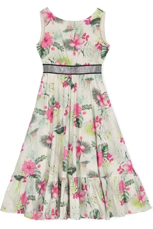 MONNALISA Katoenen jurk met bloemenprint