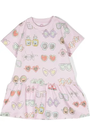 Stella McCartney Flared jurk met zonnebrilprint