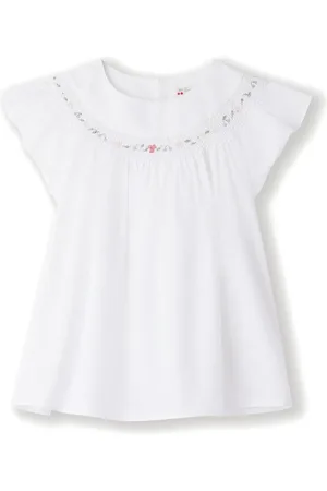 BONPOINT Shirt met geborduurde bloemen