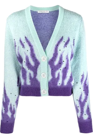 Alessandra Rich Vest met vlammenprint