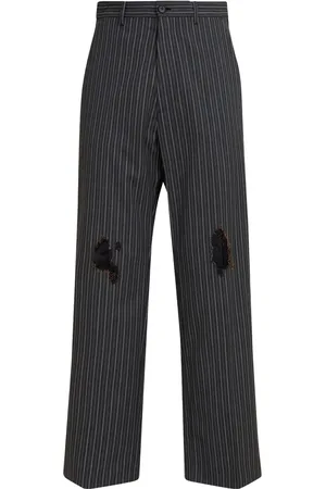 Marni Gestreepte broek met gerafeld effect