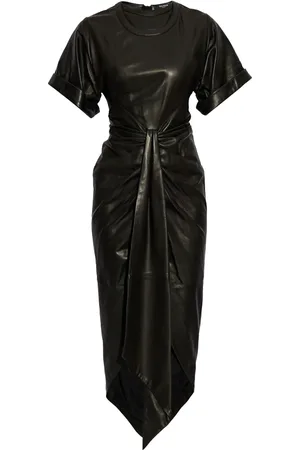 Balmain Leren midi