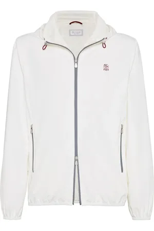 Brunello Cucinelli Waterdicht jack met geborduurd logo