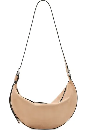 AllSaints Half Moon suède schoudertas