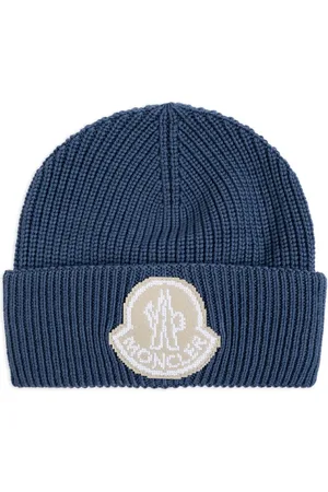 Moncler Muts met logopatch van scheerwol