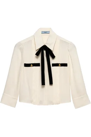 Prada Geplooide sablé blouse