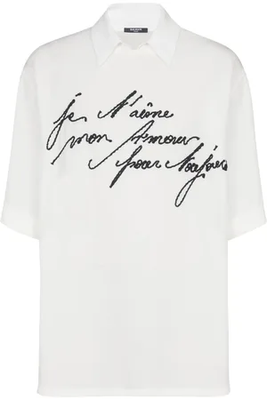 Balmain Poloshirt met geborduurde Love Letter