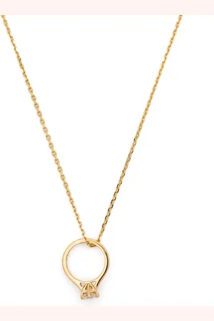 YVONNE LÉON 18kt geelgouden halsketting met diamant