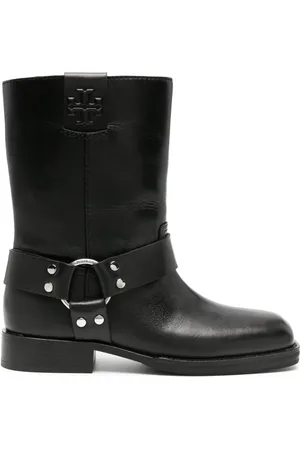 Tory Burch Double T leren enkellaarzen