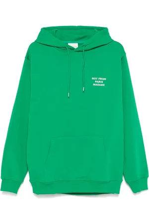 Drôle de Monsieur Hoodie met geborduurde tekst