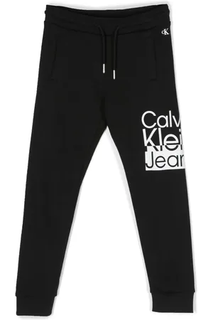Calvin Klein Trainingsbroek met logoprint en trekkoord