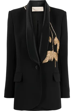 Elie saab Blazer met geborduurd blad
