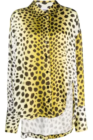 The Attico Blouse met luipaardprint