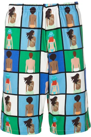 AMIR SLAMA Bermuda shorts met print