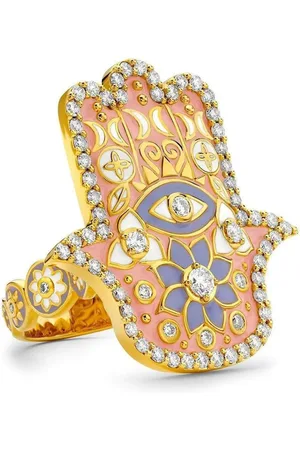 BUDDHA MAMA 20kt geelgouden Hamsa ring