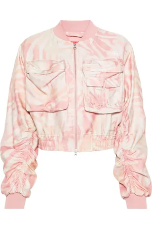 Diesel Cropped bomberjack met abstracte print