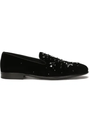 Dolce & Gabbana Fluwelen slippers met kristal