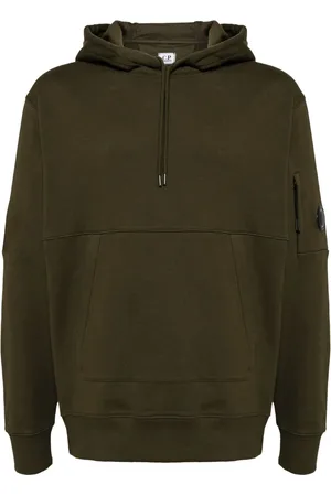 C.P. Company Lens hoodie met diagonale afwerking