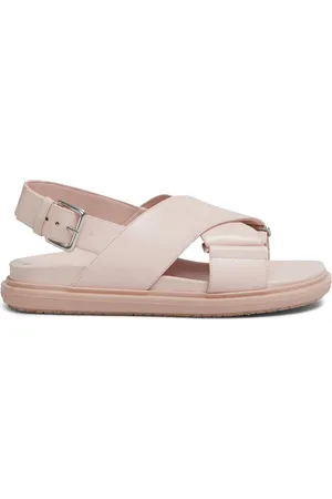 Marni Fussbet leren sandalen