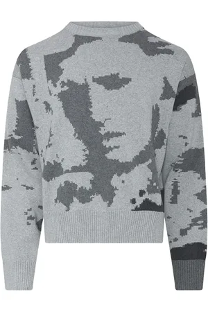 HELIOT EMIL Sweater met kunstwerk jacquard