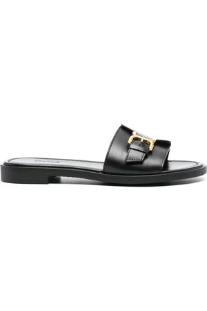 Chloé Marcie leren slippers