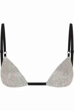 Dolce & Gabbana Triangel bh met mesh en kristallen