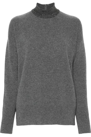 Brunello Cucinelli Trui met kralendetail