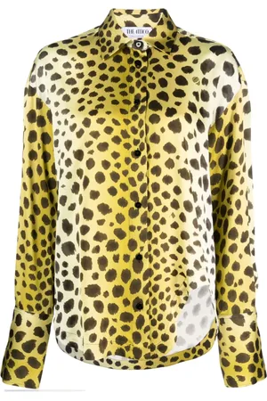 The Attico Blouse met luipaardprint