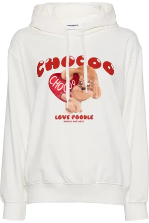 Chocoolate Hoodie van katoenblend met print