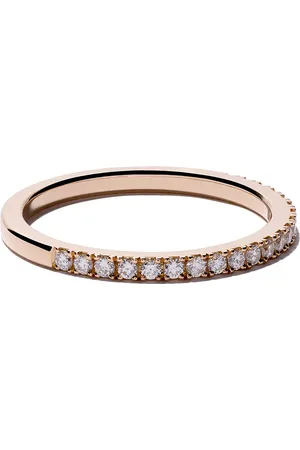 De Beers 18kt roségouden DB Classic halve eternity ring met diamant
