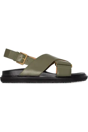 Marni Fussbett leren sandalen