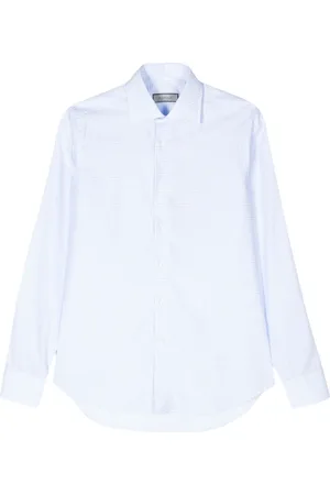 CANALI Poloshirt met gingham ruit