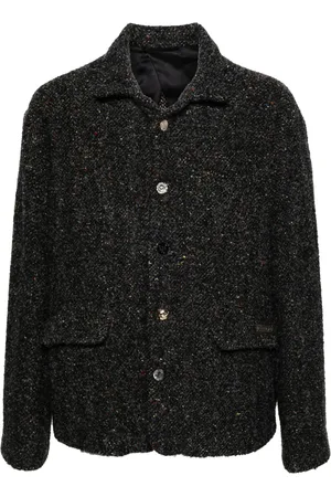 4SDESIGNS Bouclé blazer met enkele rij knopen