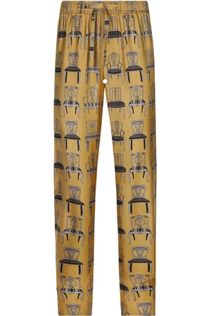 Dolce & Gabbana Zijden lounge broek met grafische print