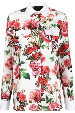 Philipp Plein Blouse met bloemenprint