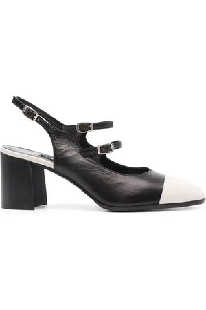 Carel Papaya 60mm leren pumps