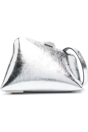 The Attico Midnight leren clutch