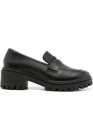 Blue Bird Couro Preto loafers